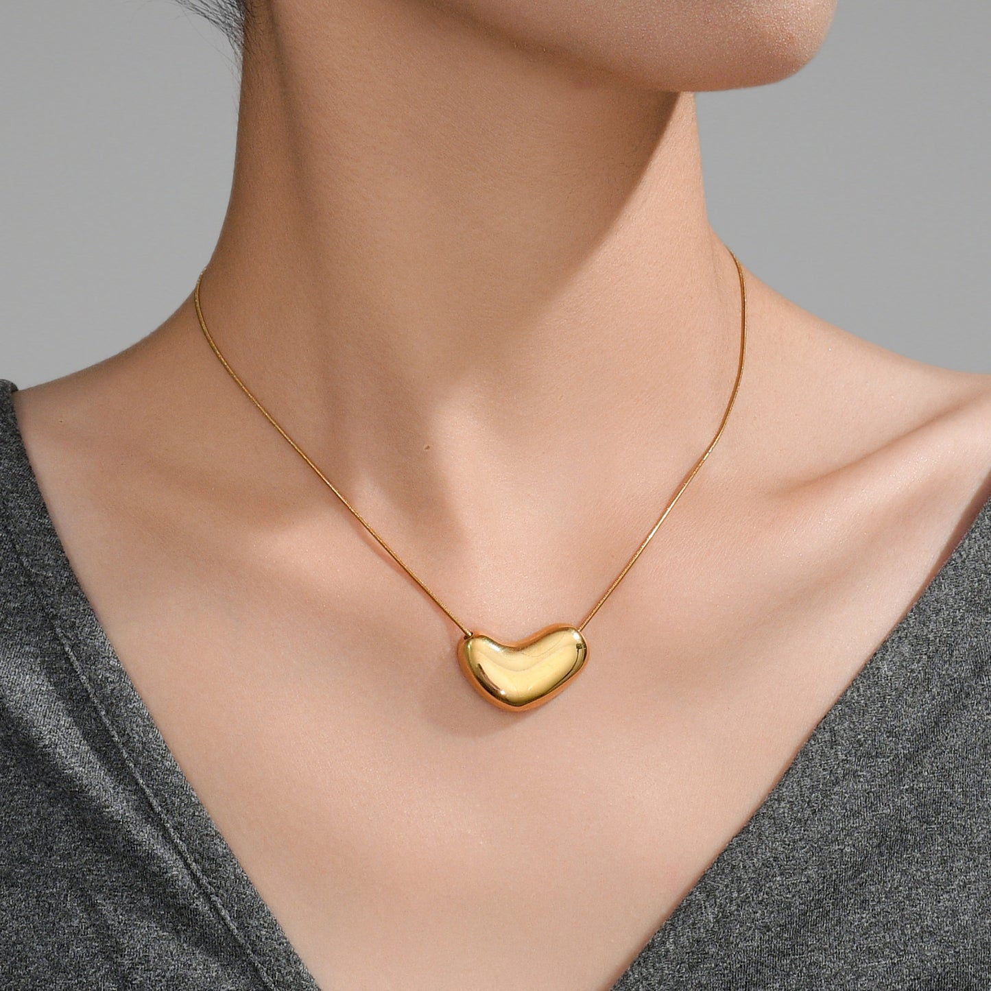 Necklace for Women Charm Heart-Shaped Gold Necklace Womens Jewelry for Girl