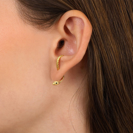 Earrings for Women Golden Snake Stud Earrings