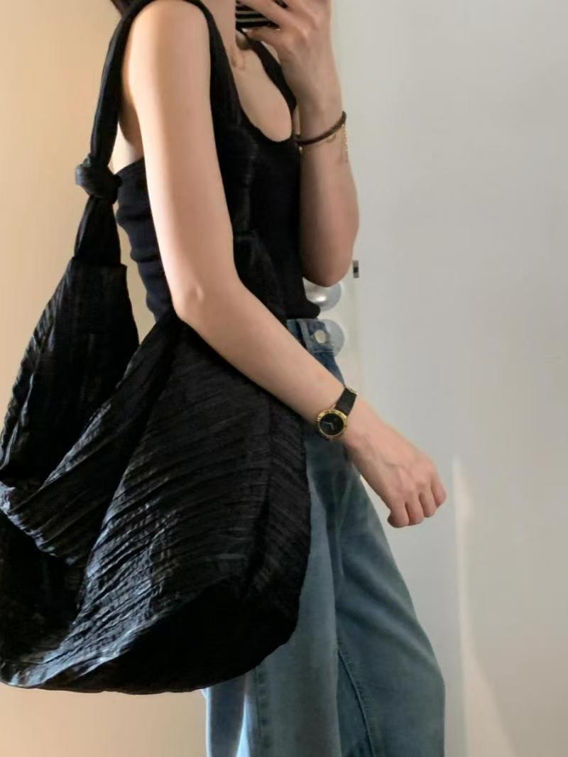 Korean Lazy Large Capacity Canvas Bag for Women 2025 New Casual Versatile Single Shoulder Tote Bag Commuter Crossbody Bag