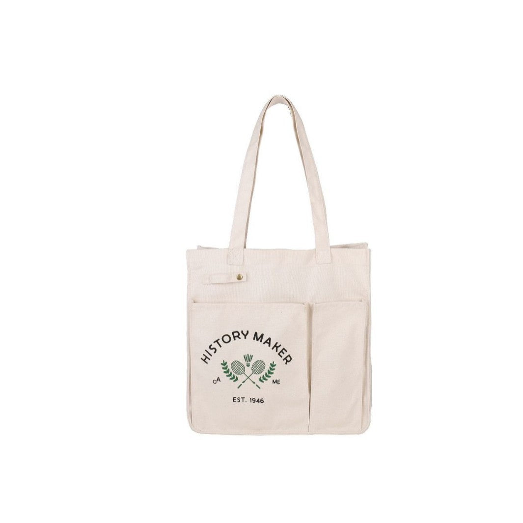 2025 new canvas bag design sense niche new large capacity single shoulder tote bag lazy carrying fashion versatile