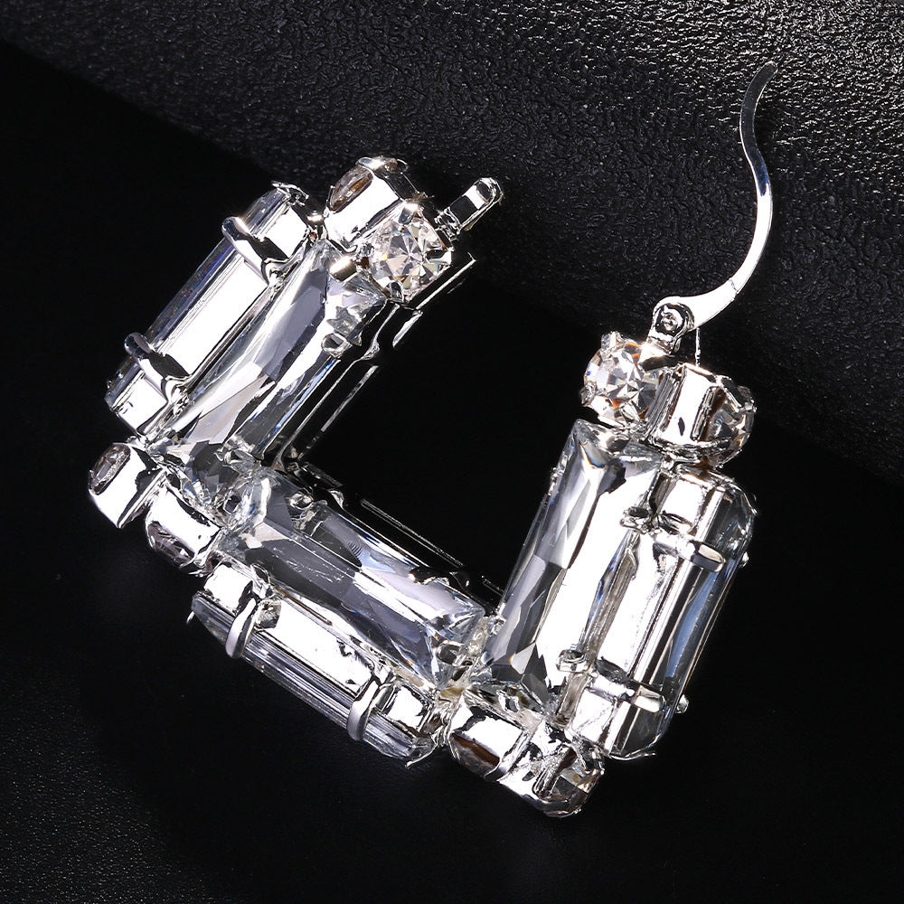 Earrings for Women Sparkling Bag Type Earrings Exaggerated Club Street Earrings