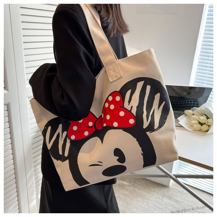 2025 new canvas bag, women's crossbody shoulder bag, tote bag, book bag, versatile large capacity, student class bag, tutoring bag, fashionable