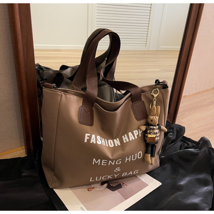 Ladies' shoulder bag, urban minimalist commuting tote bag, large capacity casual work crossbody bag, casual commuting