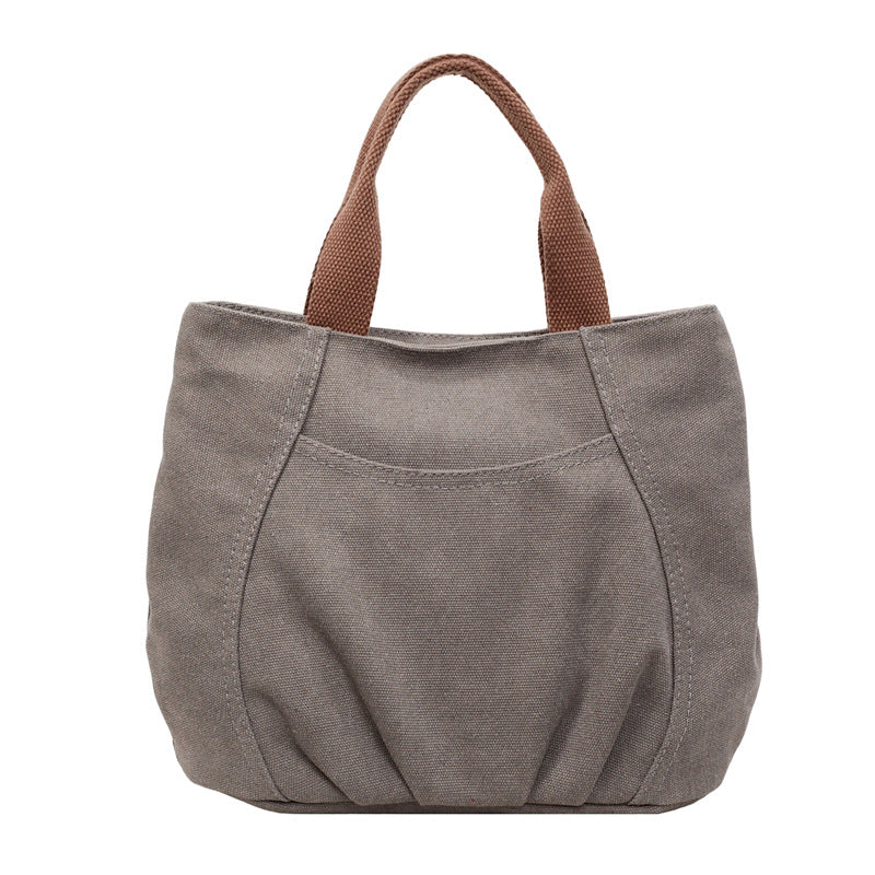 2025 vintage canvas handbag autumn small bag simple casual canvas bag women's canvas bag handbag fashion