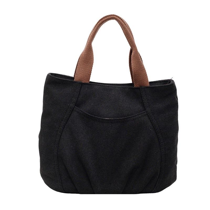 2025 vintage canvas handbag autumn small bag simple casual canvas bag women's canvas bag handbag fashion