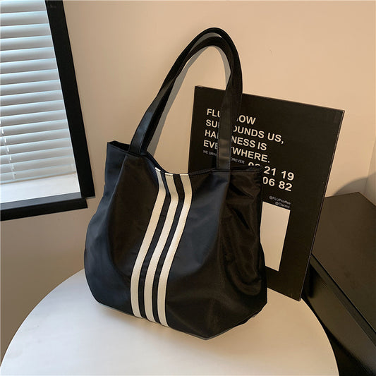 Large capacity shoulder bag for women 2025 versatile fashion student handbag casual canvas bag tote bag for women