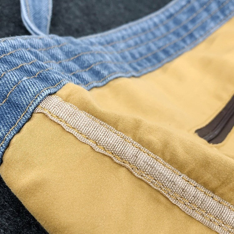 Lazy Chic Large Capacity Denim Bag for Women 2025 New Fashionable Student School Bag Casual Boho Commute Crossbody Bag