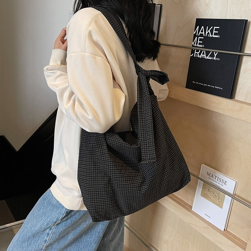 2025 New Korean Simple Bag Shoulder Bag Women's Large Capacity Tote Bag Versatile Trendy Casual Commuter Crossbody Bag