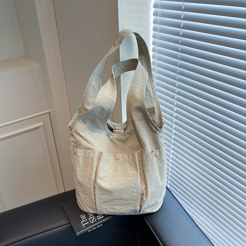 2025 Spring New Trendy Women's Fashion Shoulder Tote Bag - Simple, Stylish, and Spacious with a Casual Texture