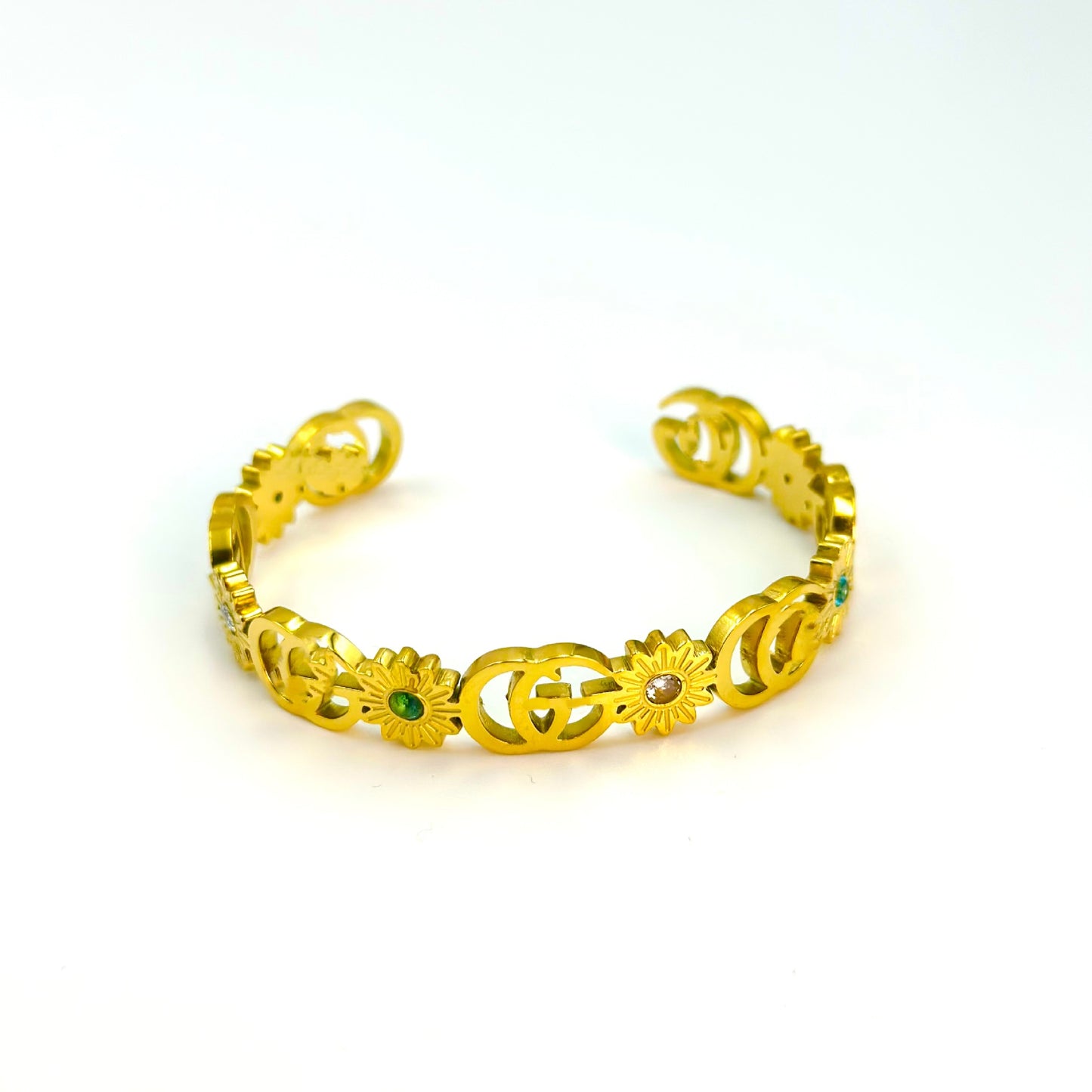 Bracelet for Women Gold Hollow Opening Bracelet Silver Carved Bracelet