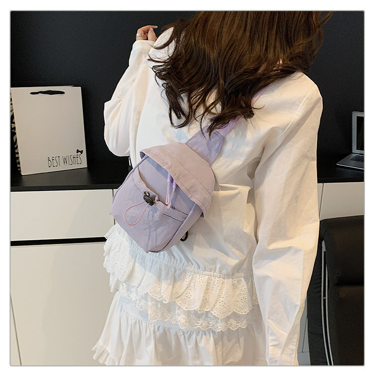 Summer Small Bag for Women 2025 New Canvas Bag Chest Bag for Men and Women Travel Backpack Casual Crossbody Bag Waist Bag