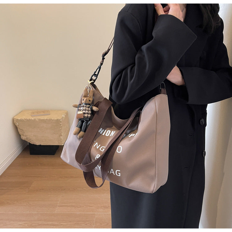 Ladies' shoulder bag, urban minimalist commuting tote bag, large capacity casual work crossbody bag, casual commuting