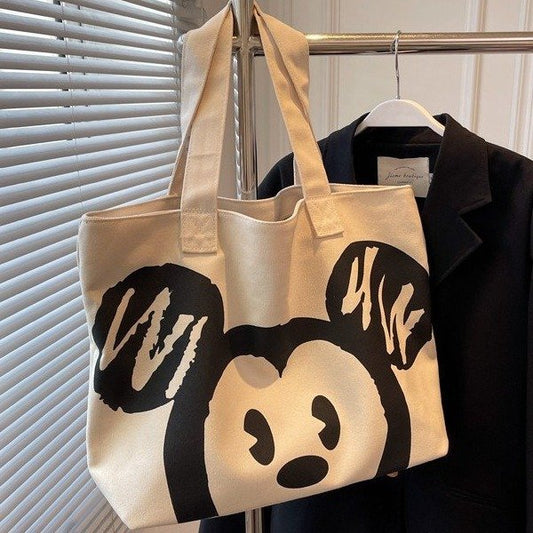 2025 new canvas bag, women's crossbody shoulder bag, tote bag, book bag, versatile large capacity, student class bag, tutoring bag, fashionable