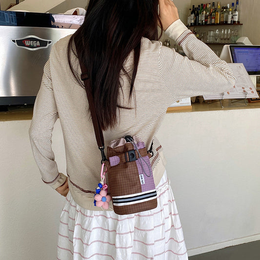 2025 new mobile phone water cup bag mountain series outdoor sports cycling men's and women's drawstring single shoulder crossbody water bottle bag handbag