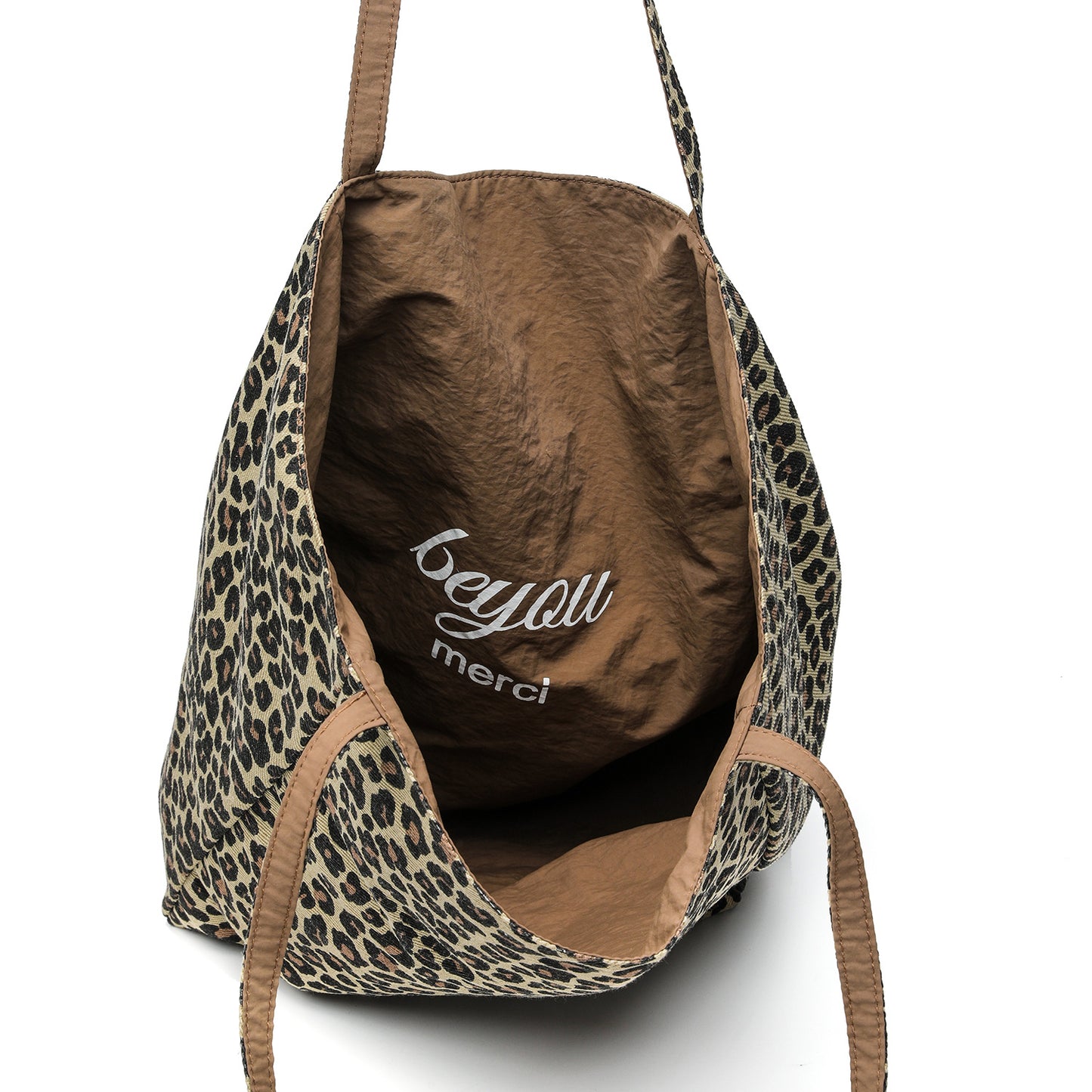 Korean style trendy student commuting bag, artistic leopard print handbag, large capacity shoulder bag, tote bag