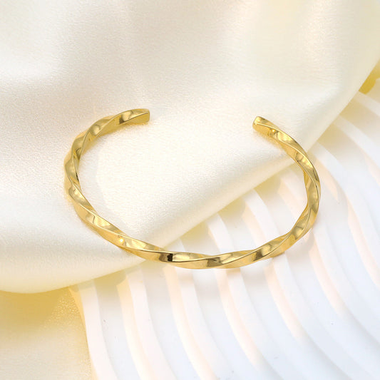 Bracelet for Women Gold C-shaped Opening Bracelet Silver Tennis Bracelets