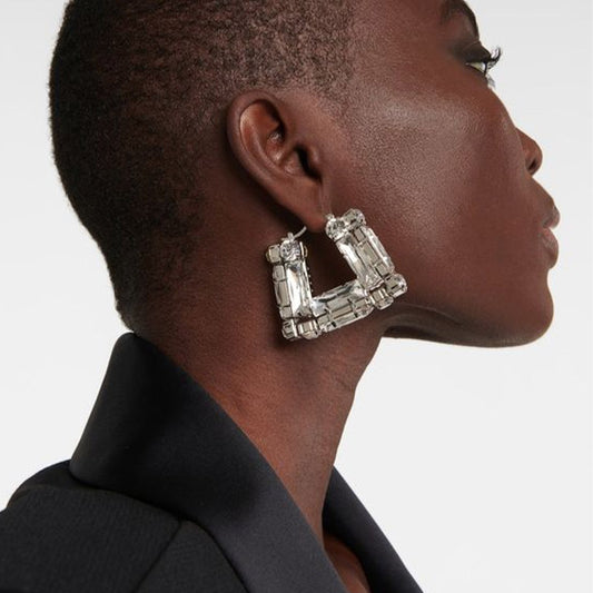 Earrings for Women Sparkling Bag Type Earrings Exaggerated Club Street Earrings