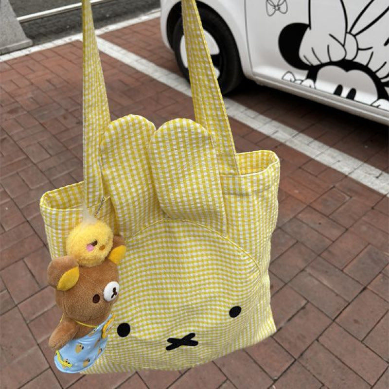New Little Rabbit Miffy Canvas Bag Summer Single Shoulder Crossbody Bag Women's Commuter Handbag Fashion Versatile Bag