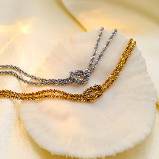 Gold Bracelet for Women Geometric Knotted Bracelet Silver Women's Jewelry