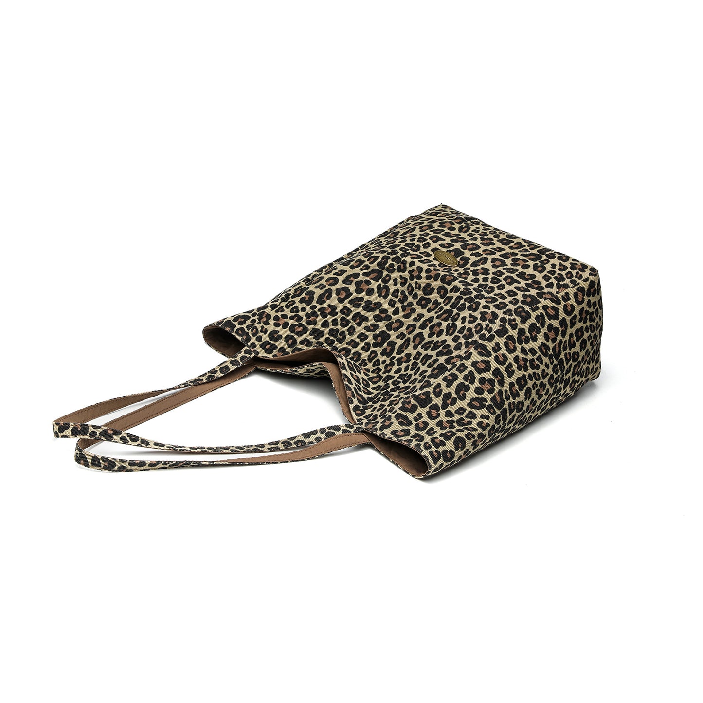 Korean style trendy student commuting bag, artistic leopard print handbag, large capacity shoulder bag, tote bag