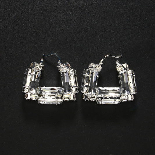 Earrings for Women Sparkling Bag Type Earrings Exaggerated Club Street Earrings