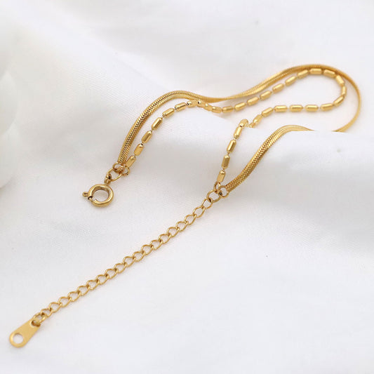 Bracelet for Women Gold Double-layer Snake Bone Bracelet Tennis Bracelets
