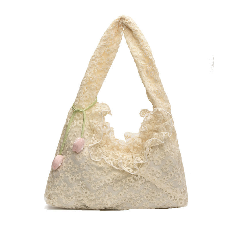 Lazy Style Big Bag for Women 2025 New Trendy Fashion Hollow Shoulder Bag Large Capacity Commuter Tote Bag