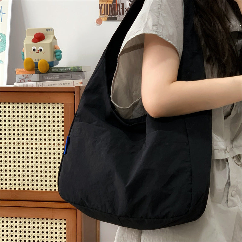 Summer New Tote Bag Relaxation for Girls Simple Ice Cream Dopamine Shoulder Bag Large Capacity Underarm Bag