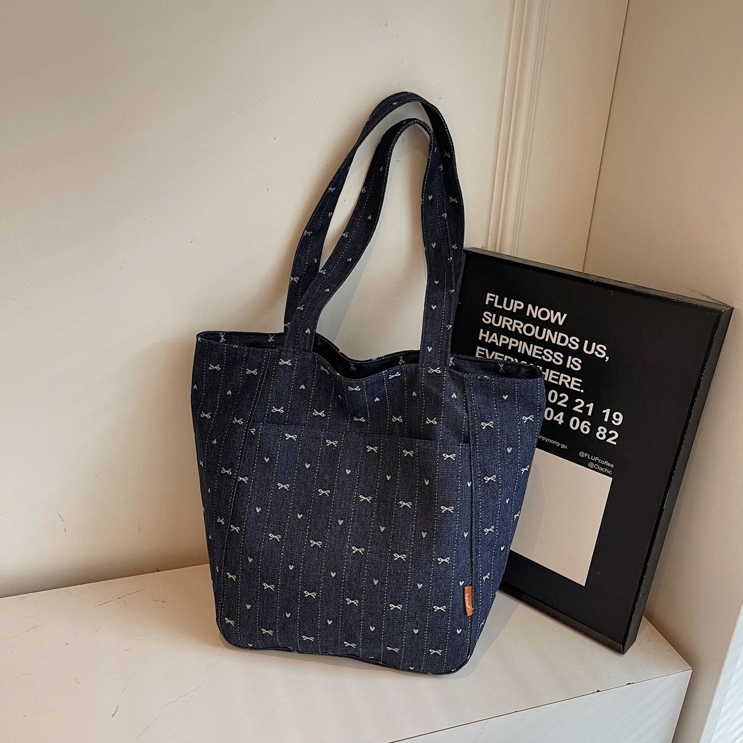 Cowboy canvas bag for women, retro spring and summer, single shoulder crossbody, 2025 new style, small carrying bag for work, miscellaneous items for going out, mommy bag