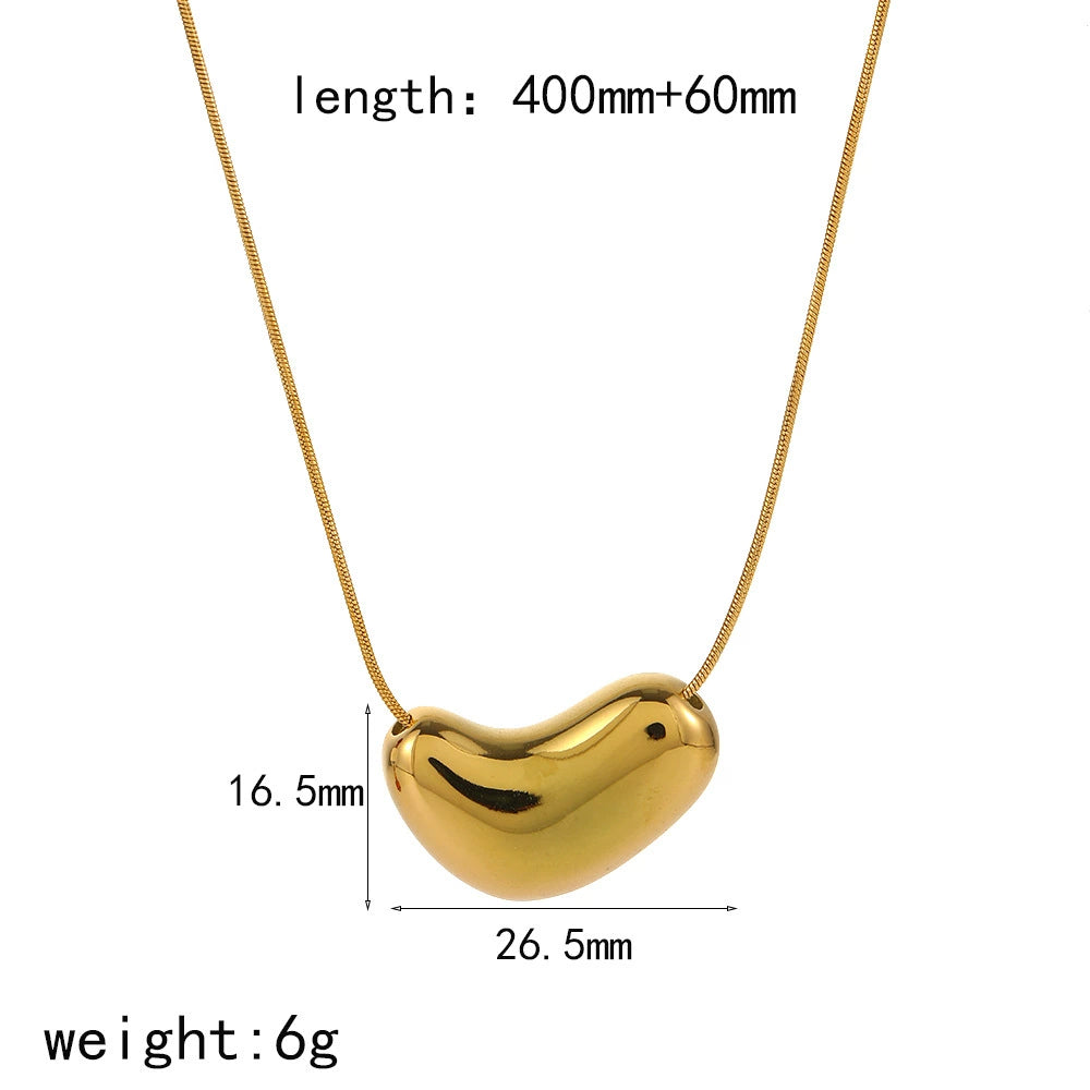 Necklace for Women Charm Heart-Shaped Gold Necklace Womens Jewelry for Girl