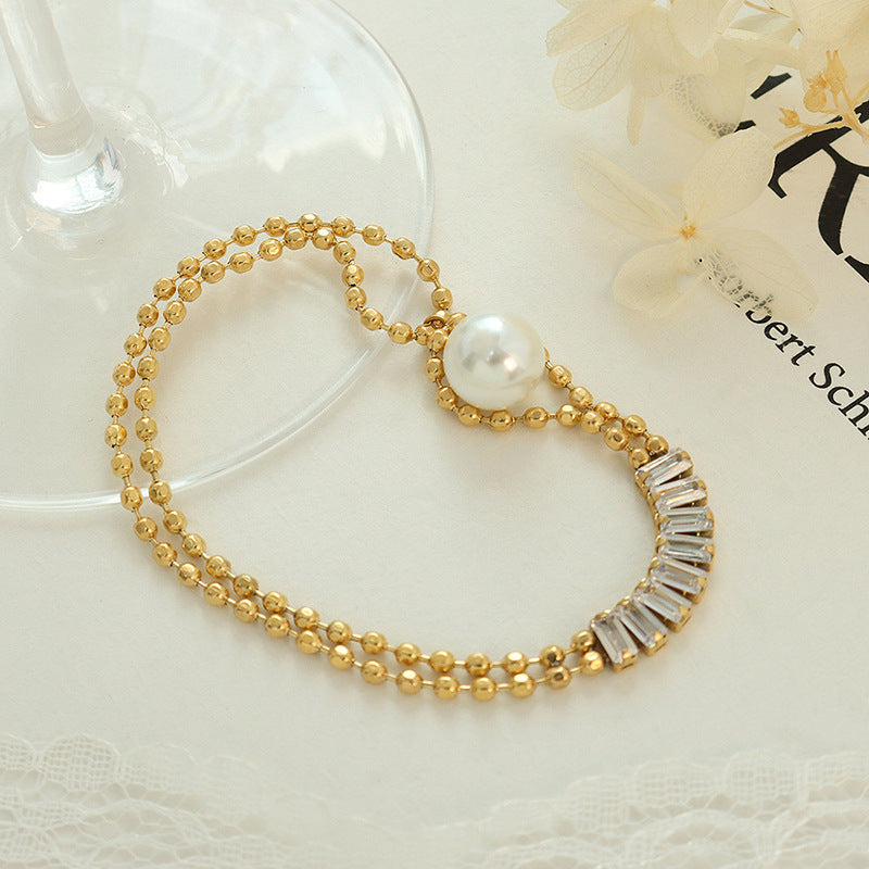 Gold Bracelet for Women Retro Pearl Bracelets Women's Jewelry