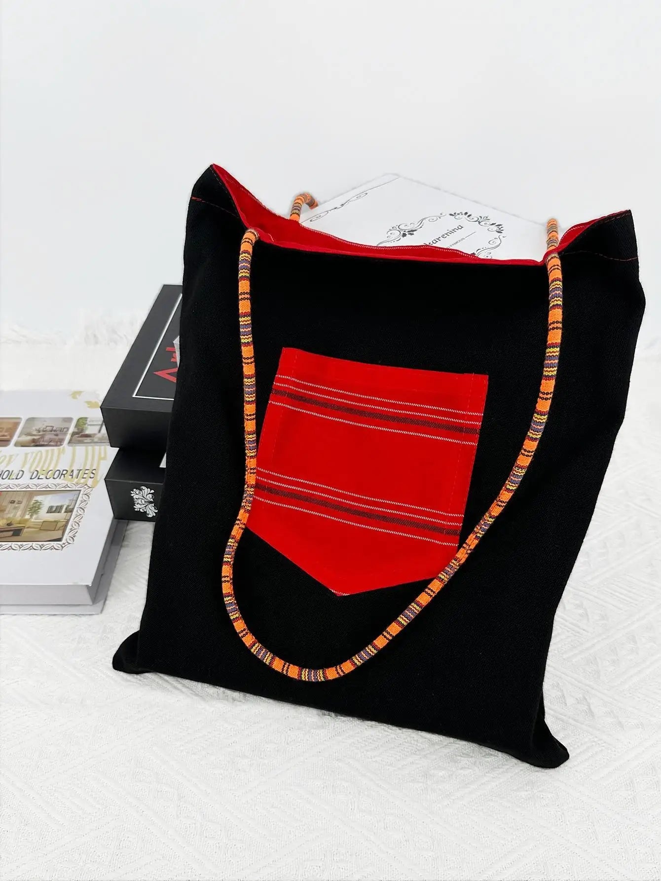 Striped Print Double Side Canvas Tote Bags Reusable Grocery Women Shoulder Shopping Handbag Gifts for Women Girls Birthday