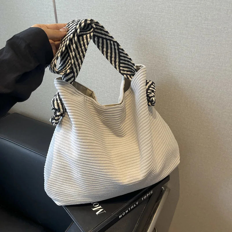 Single-shoulder Underarm Bag for Autumn and Winter 2025 Women Large Capacity Cloth Bag Lazy Crossbody Solid Commuter Tote Bag
