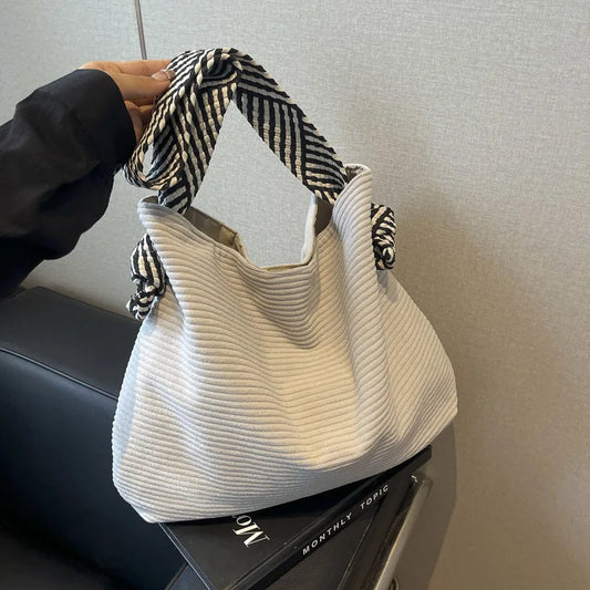 Single-shoulder Underarm Bag for Autumn and Winter 2025 Women Large Capacity Cloth Bag Lazy Crossbody Solid Commuter Tote Bag