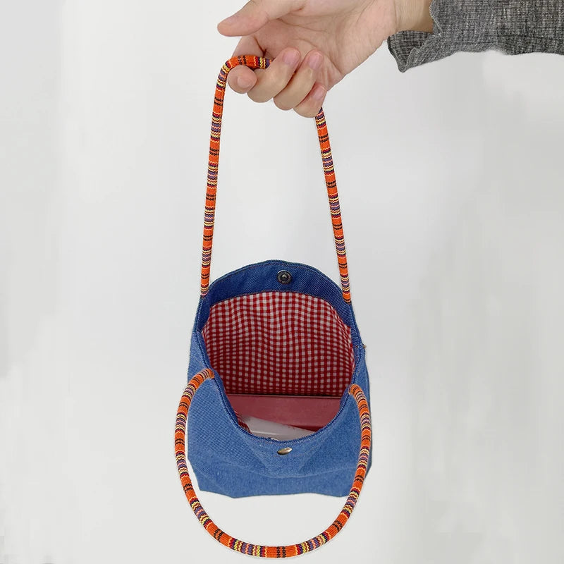 Striped Letter Print Double Side Canvas Tote Bags Reusable Grocery Women Shoulder Crafts Shopping Handbag Gifts for Women