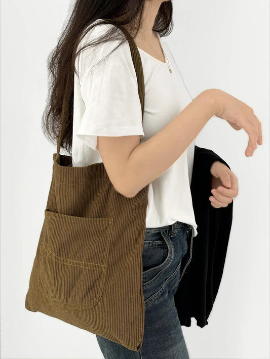 Solid Canvas Reusable Grocery Tote Bags Women Shoulder Handbag Crafts Shopping Bags Gifts for Women Birthday Christmas