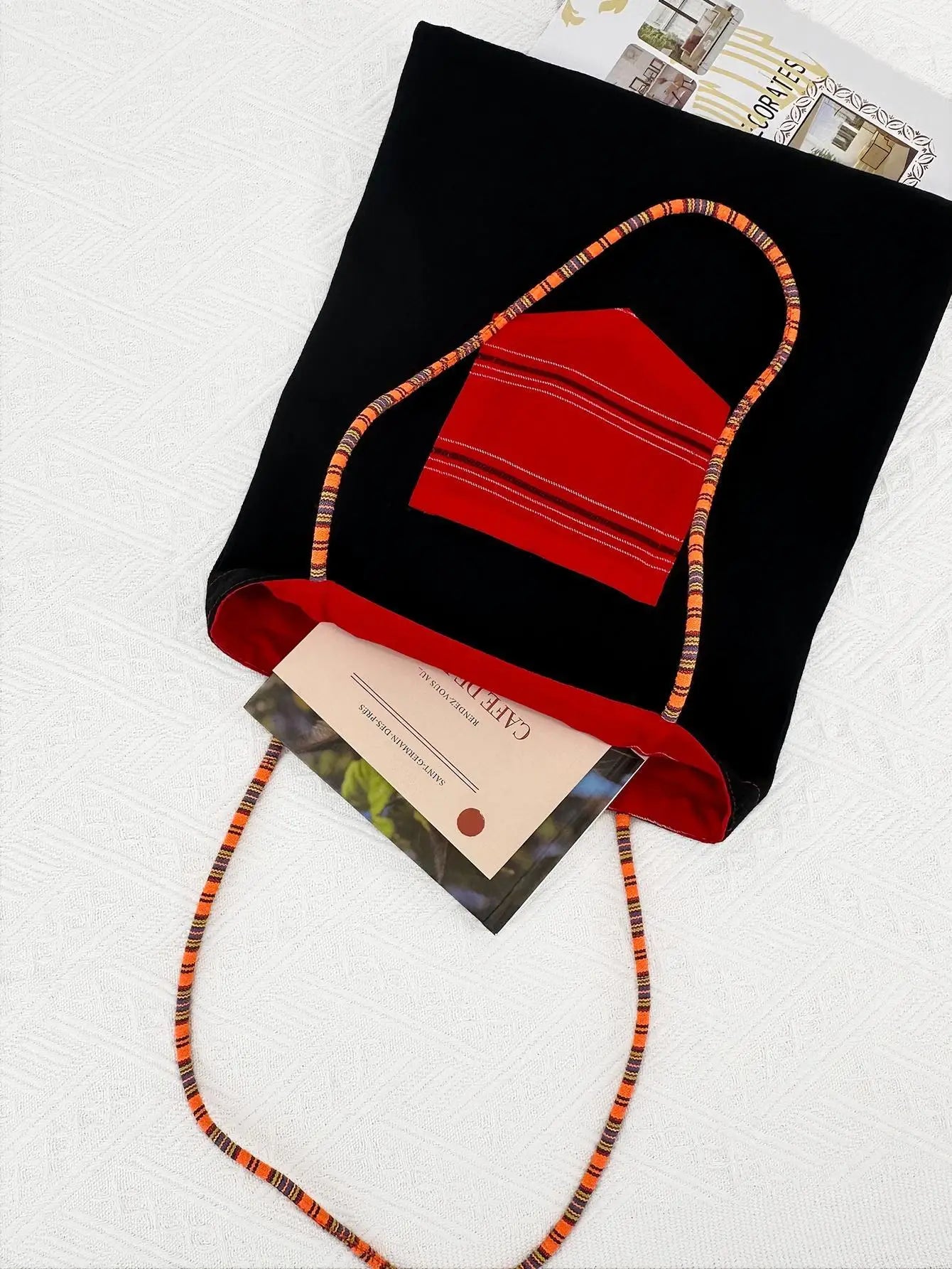 Striped Print Double Side Canvas Tote Bags Reusable Grocery Women Shoulder Shopping Handbag Gifts for Women Girls Birthday