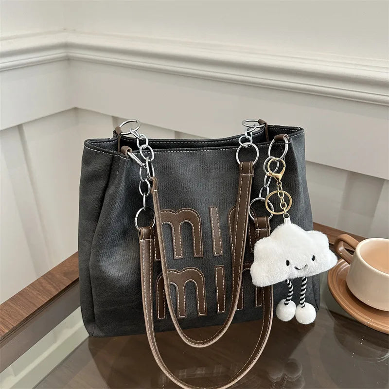 Women New Large-capacity Single-shoulder Tote Bag Trendy and Casual Stylish and Unique Single-shoulder Hand-carry Women's Bag