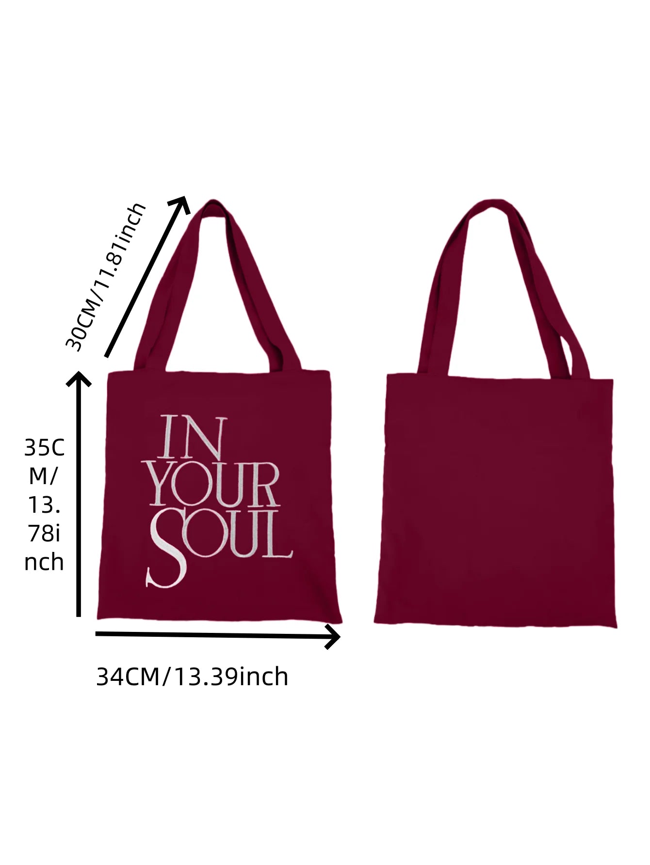 Letter Print Canvas Reusable Grocery Tote Bag Fenale Shoulder Handbag Crafts Shopping Bags Gifts for Women Birthday Christmas