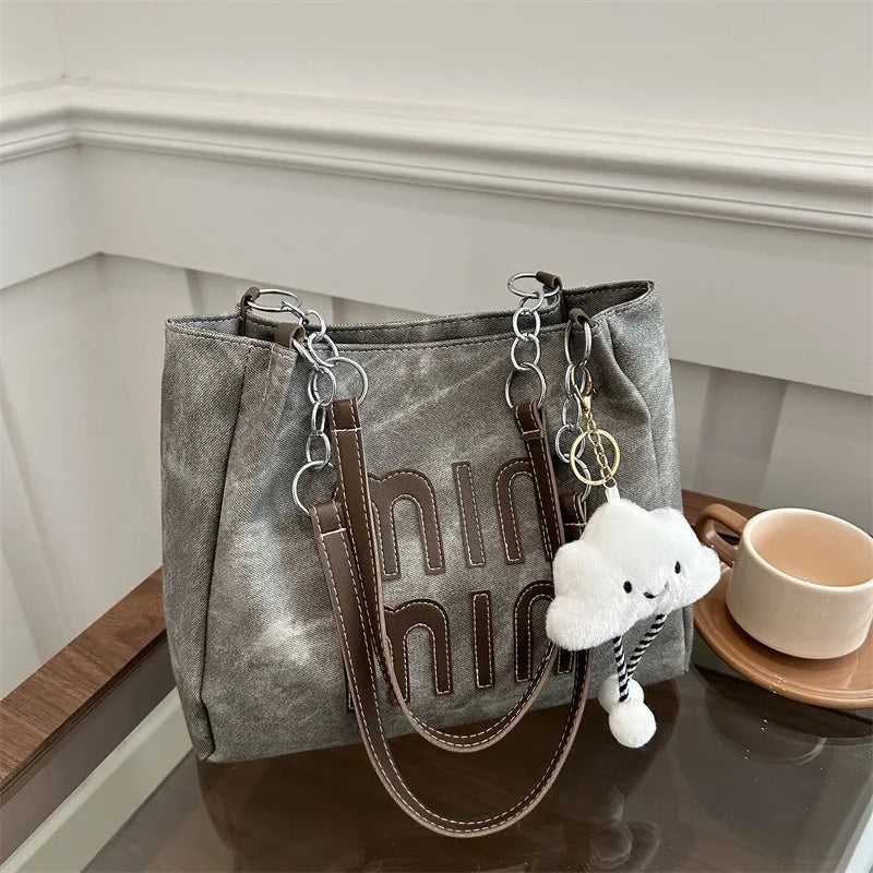 Women New Large-capacity Single-shoulder Tote Bag Trendy and Casual Stylish and Unique Single-shoulder Hand-carry Women's Bag