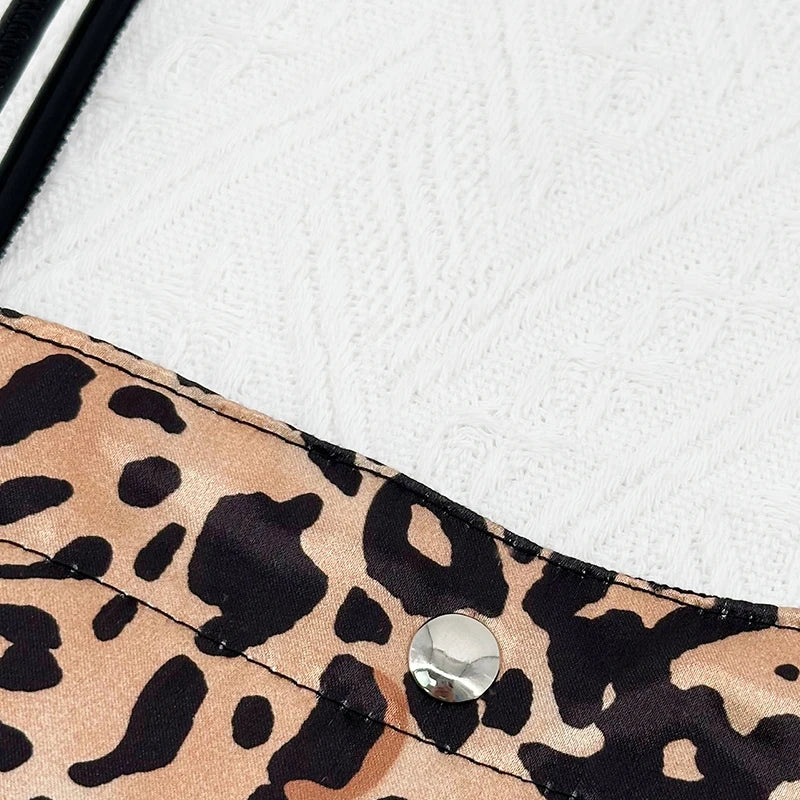 Leopard Print Canvas Reusable Grocery Tote Bags Women Shoulder Handbag Crafts Shopping Bags Gifts for Women Birthday Christmas