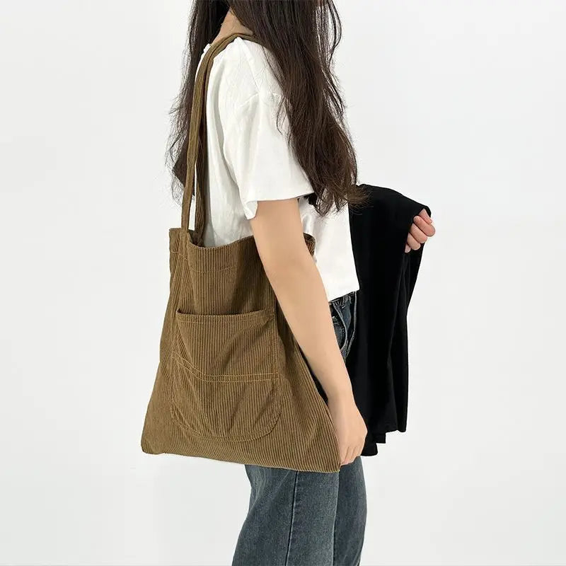 Solid Canvas Reusable Grocery Tote Bags Women Shoulder Handbag Crafts Shopping Bags Gifts for Women Birthday Christmas