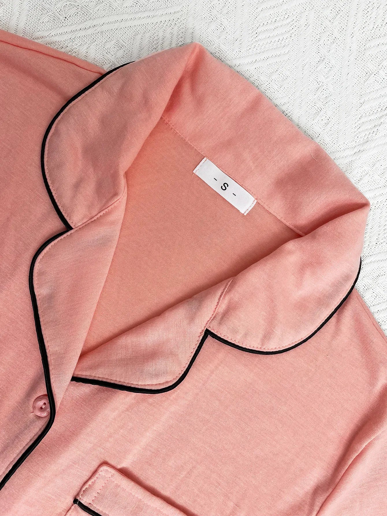 Summer Women's Pajamas Sets Short Sleeve Notched Collar Front Button Top & Elastic Waist Ruffle Shorts Loungewear Sleepwear