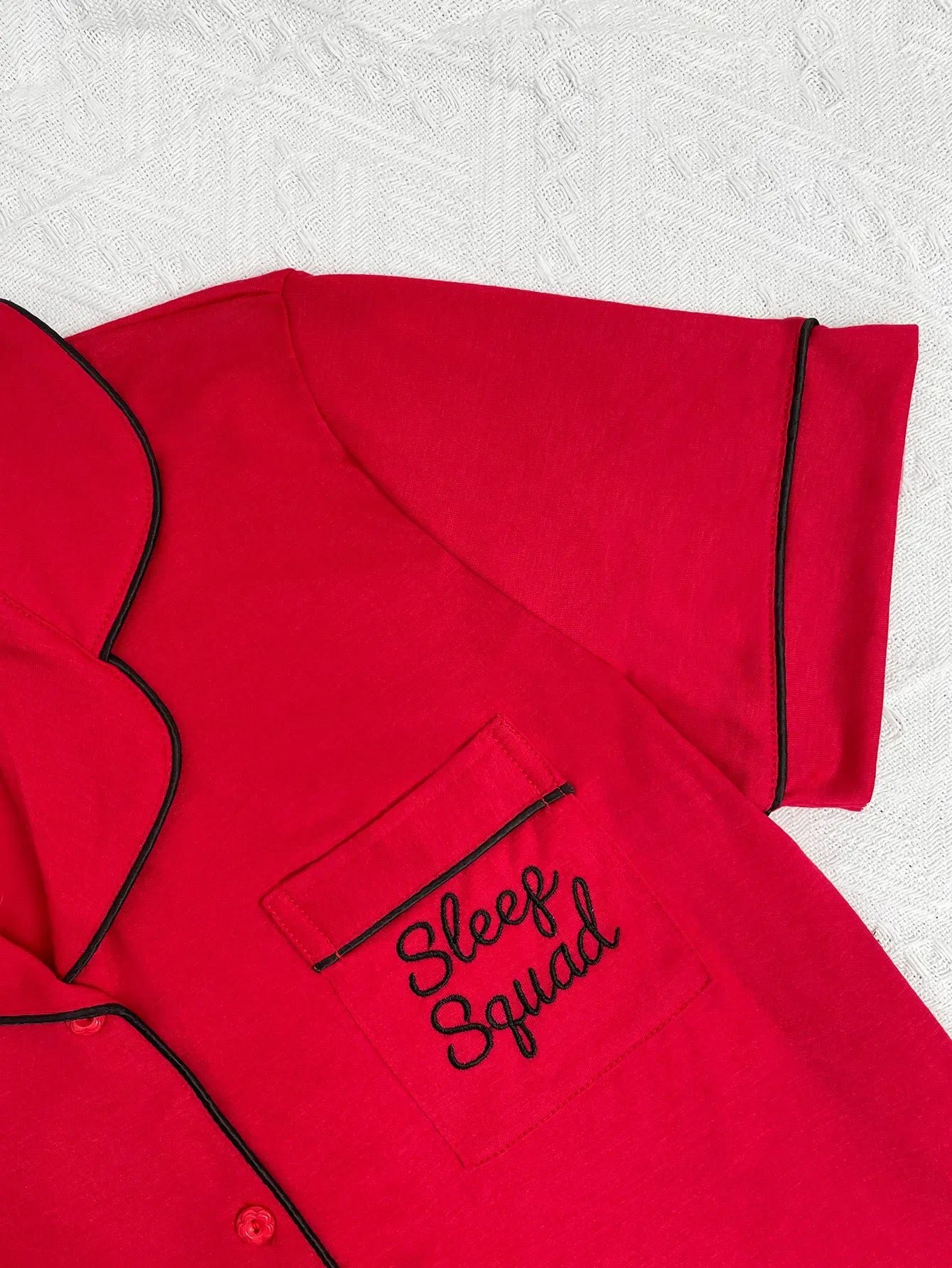 Summer Women's Pajamas Sets Short Sleeve Notched Collar Front Button Top & Elastic Waist Ruffle Shorts Loungewear Sleepwear