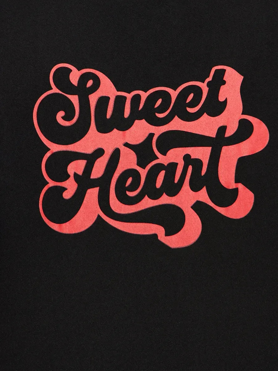 Kiss Me Print Women Pajama Set Long Sleeves Turn Down Collar Top & Full-Length Pants 2 Pieces Female Sleepwear Nightwear