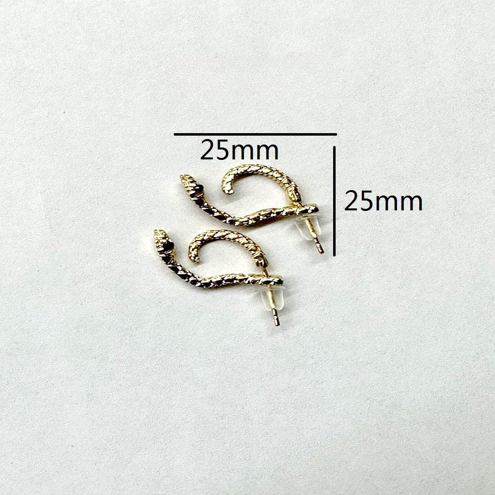 Earrings for Women Golden Snake Stud Earrings