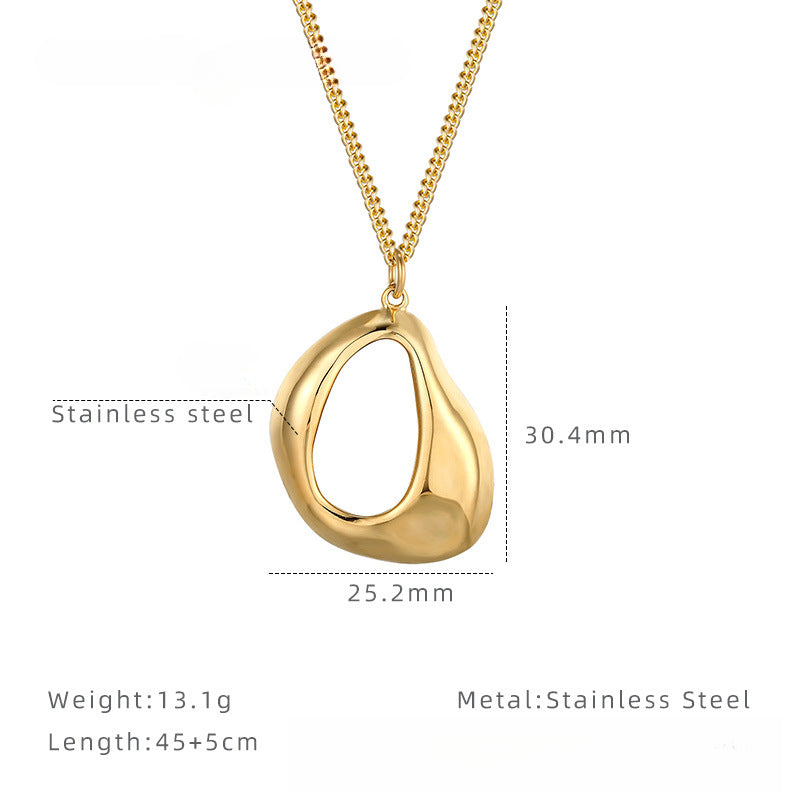 Gold Necklace for Women Hollow Pendant Necklace Long Necklace Accessory